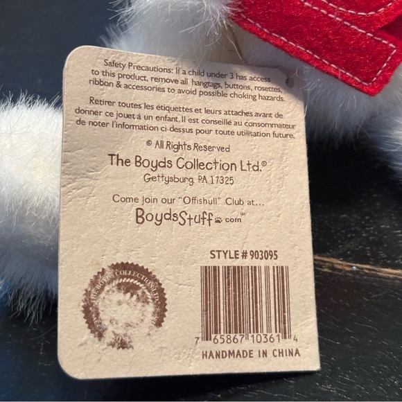 Boyds 903095 Adora U Bear The Head Bean Collection Thinkin Of Ya Series Love Tag - Picture 8 of 11